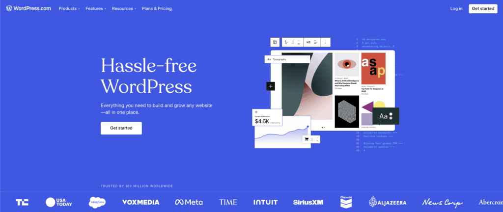 WordPress.com homepage